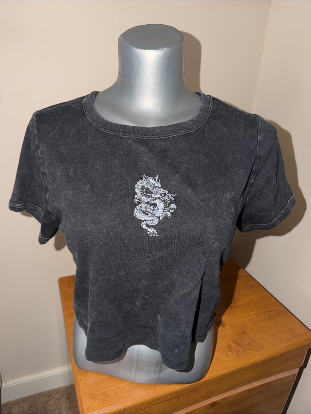 Street Wear Society Dragon Graphic Cropped Shirt XL